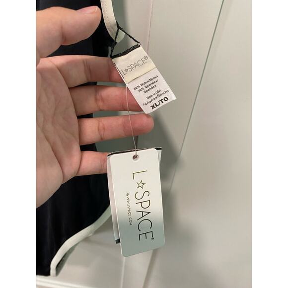 L*SPACE NWT Ebony One-Piece Bathing Suit in Black - Picture 7 of 8